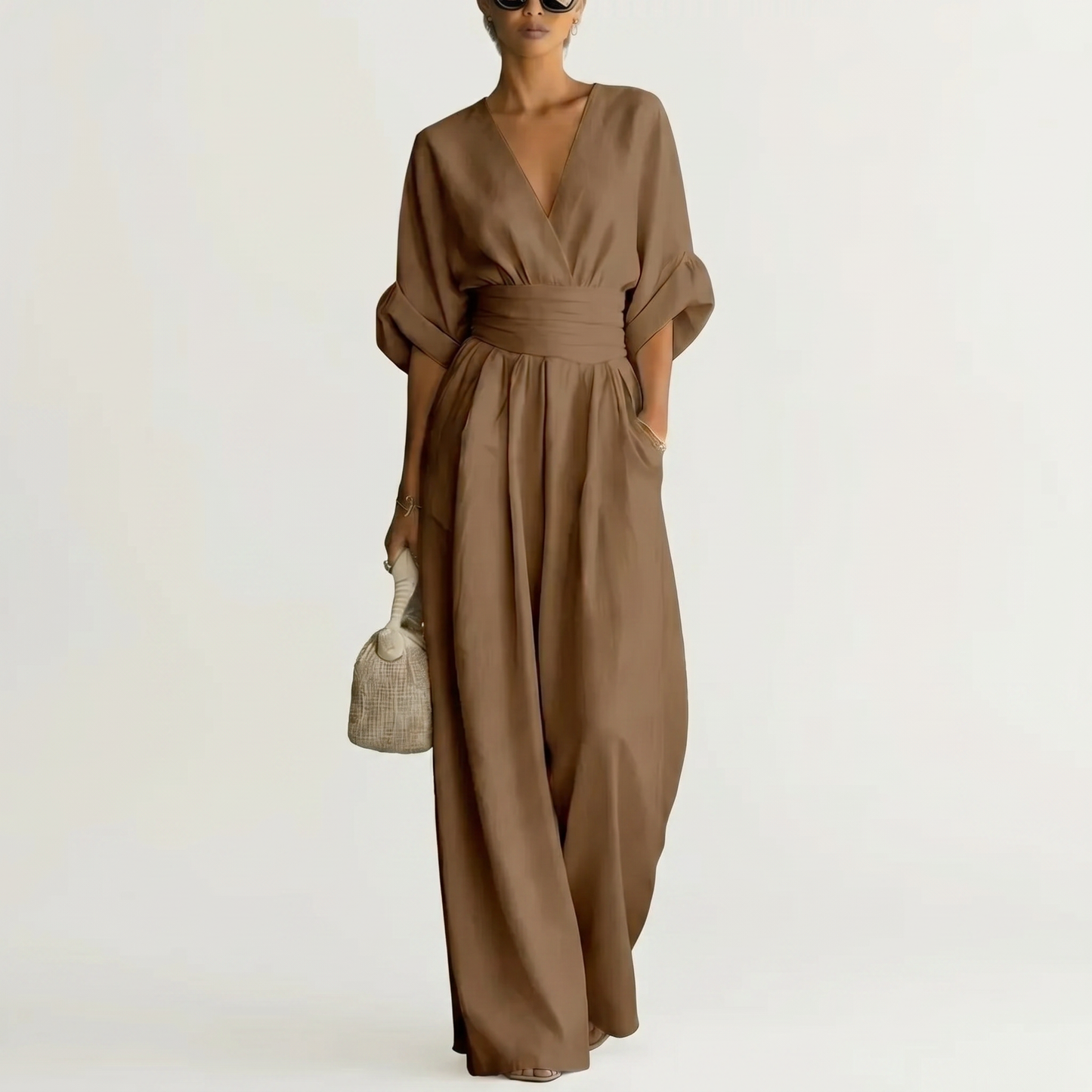 CELESTINE | Draped Sculpted Jumpsuit