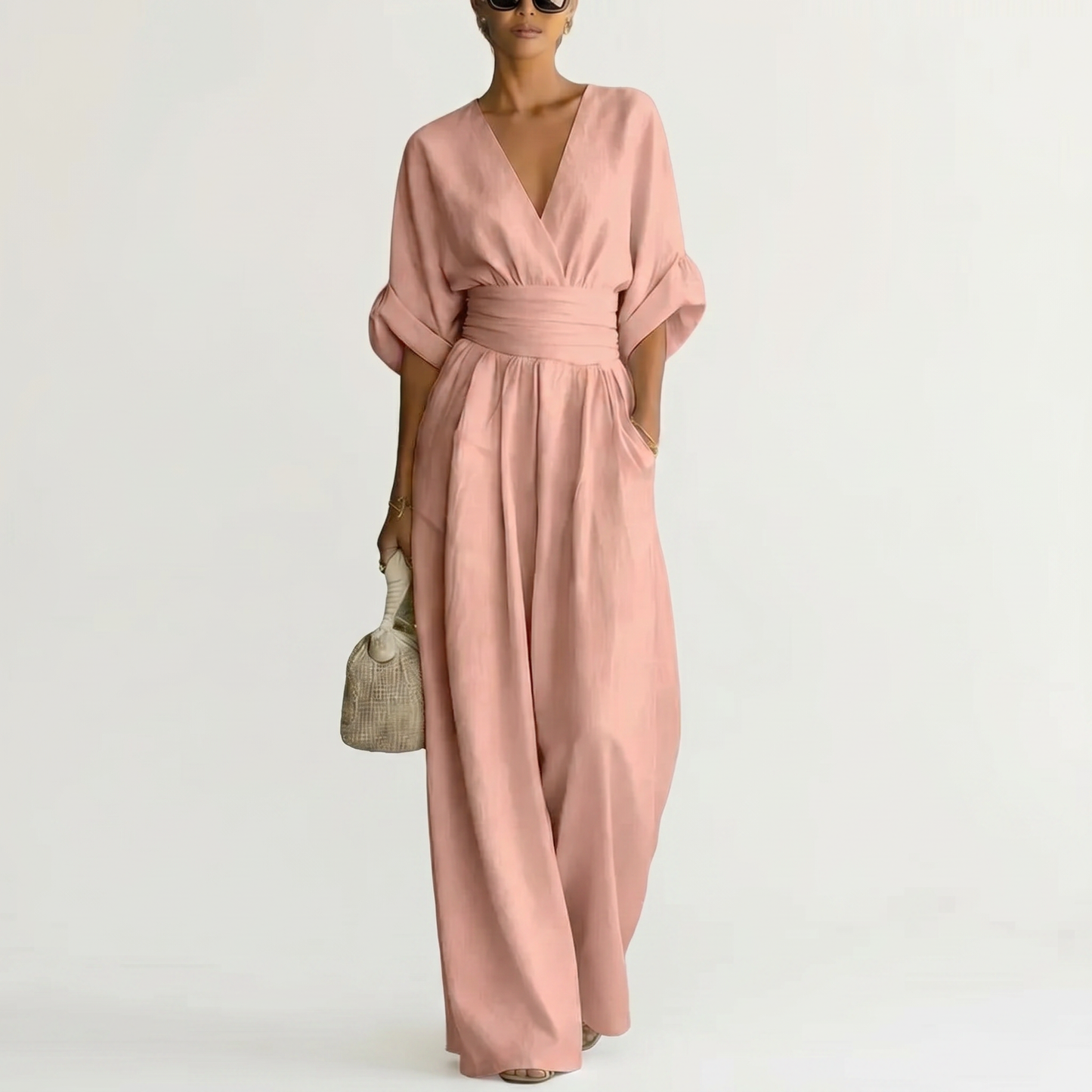 CELESTINE | Draped Sculpted Jumpsuit