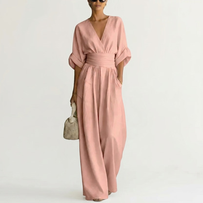 CELESTINE | Draped Sculpted Jumpsuit