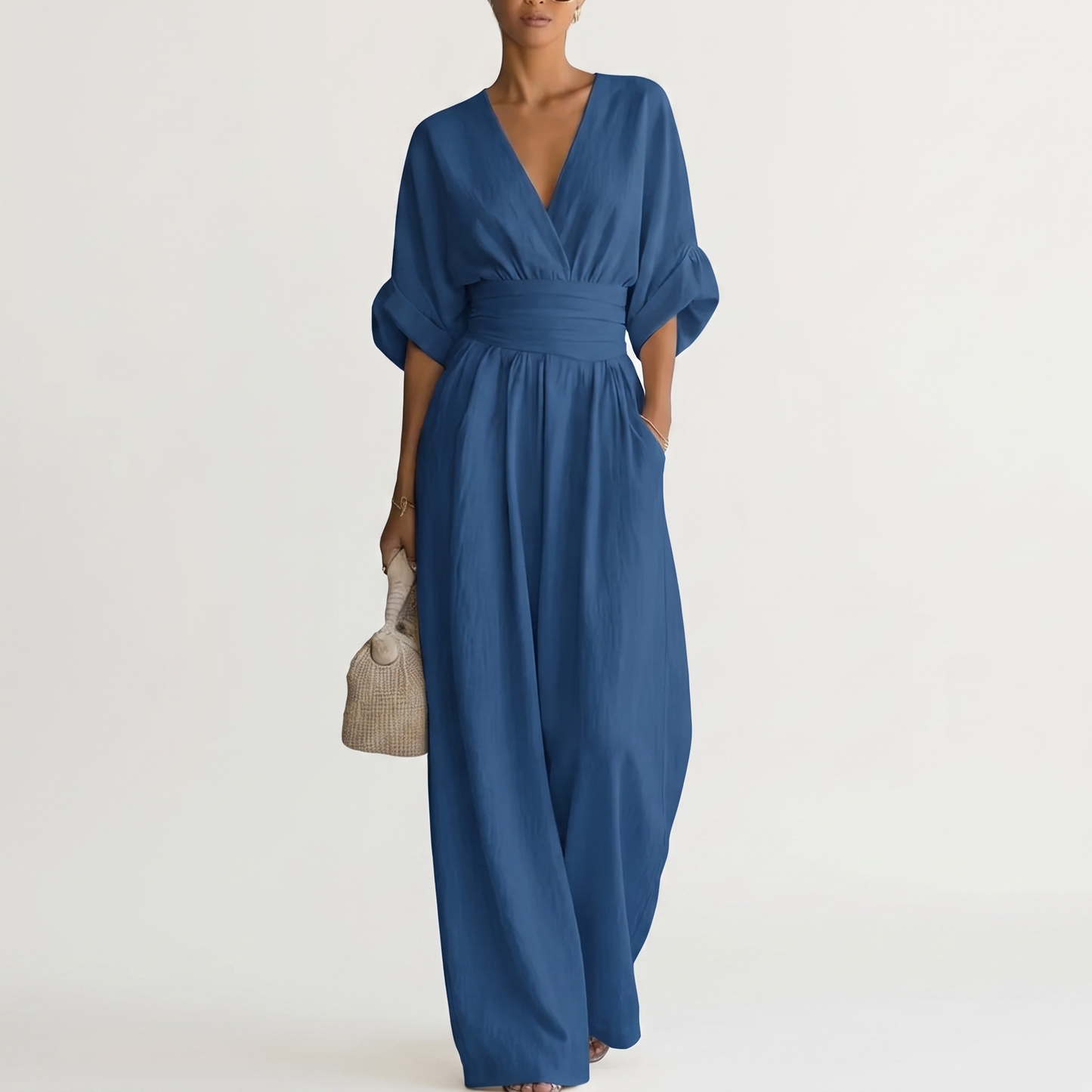 CELESTINE | Draped Sculpted Jumpsuit