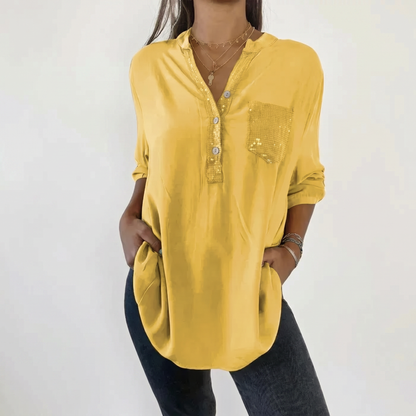 ROSSANA | Sequin Woven Shirt