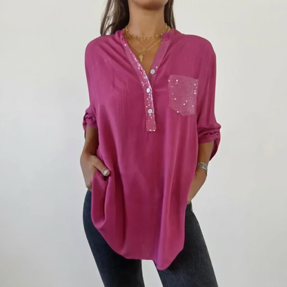 ROSSANA | Sequin Woven Shirt