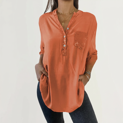 ROSSANA | Sequin Woven Shirt